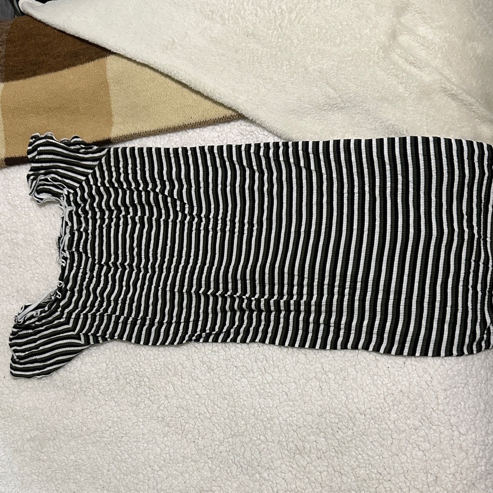 Black and White Striped Dress